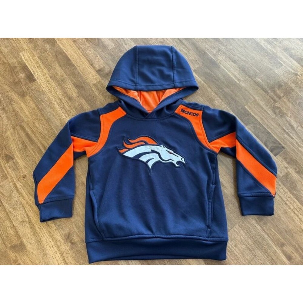 Denver Broncos Boys NFL Team Apparel Hoodie Sweatshirt Size 4